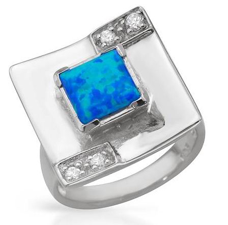CRT OPAL CZ RING SOLID 925 SILVER-sz8.5